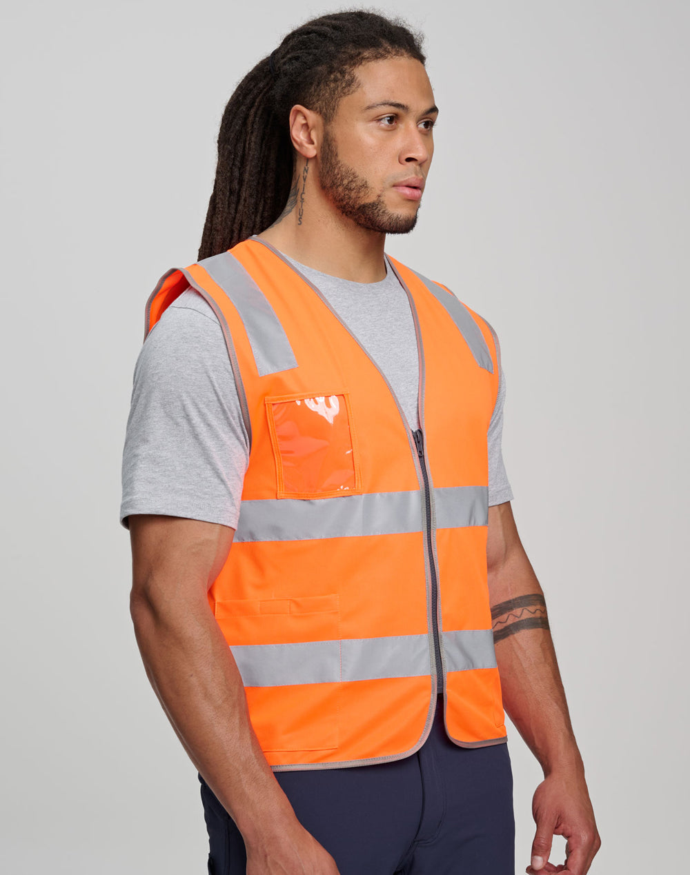SW04 Unisex Hi-Vis Safety Vest with ID & Utility Pockets