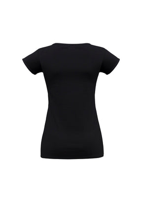 Womens Viva Short Sleeve V-Neck Tee T403L