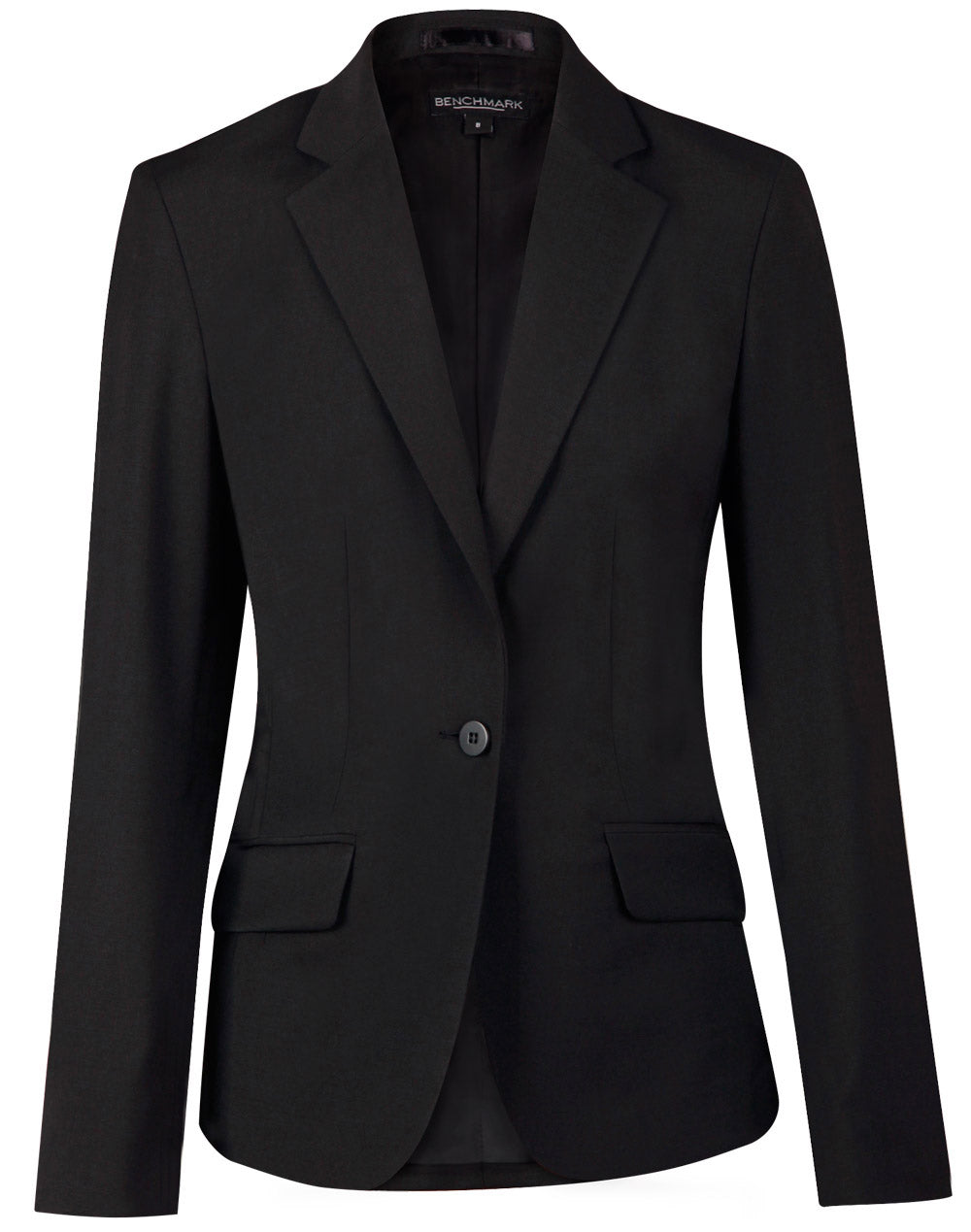Women’s Cropped Jacket – Wool Blend – Relaxed Fit – Collarless – Button Detail – Pockets main image 0