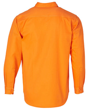 AIW SW51 MEN'S HI-VIS L/S DRILL SHIRT