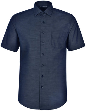Benchmark M7400S ASCOT MENS SHORT SLEEVE DOT JACQUARD STRETCH SHIRT