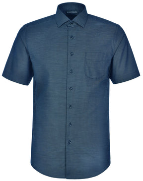 Benchmark M7400S ASCOT MENS SHORT SLEEVE DOT JACQUARD STRETCH SHIRT
