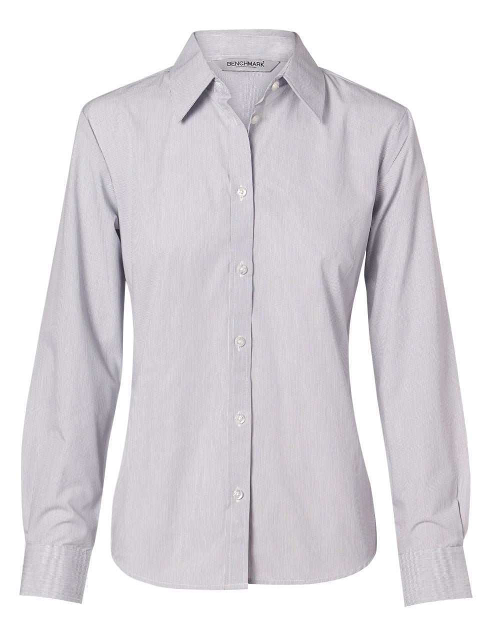 Benchmark M8212 Women's Fine Stripe Long Sleeve Shirt