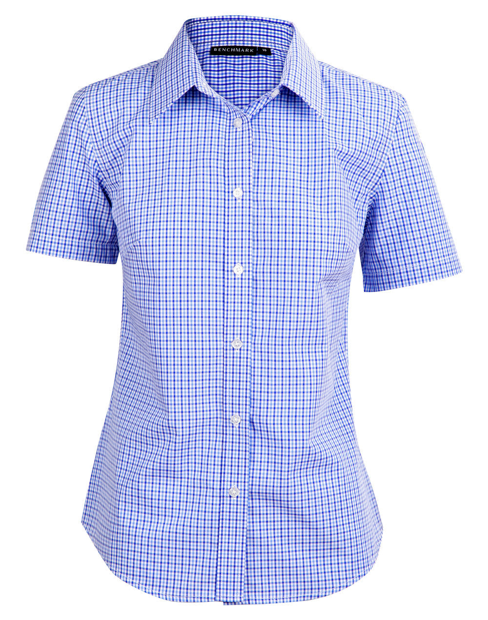 Benchmark M8320S Ladies Multi Tone Check Short Sleeve Shirt