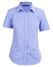 Benchmark M8320S Ladies Multi Tone Check Short Sleeve Shirt