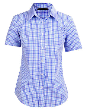 Benchmark M8320S Ladies Multi Tone Check Short Sleeve Shirt