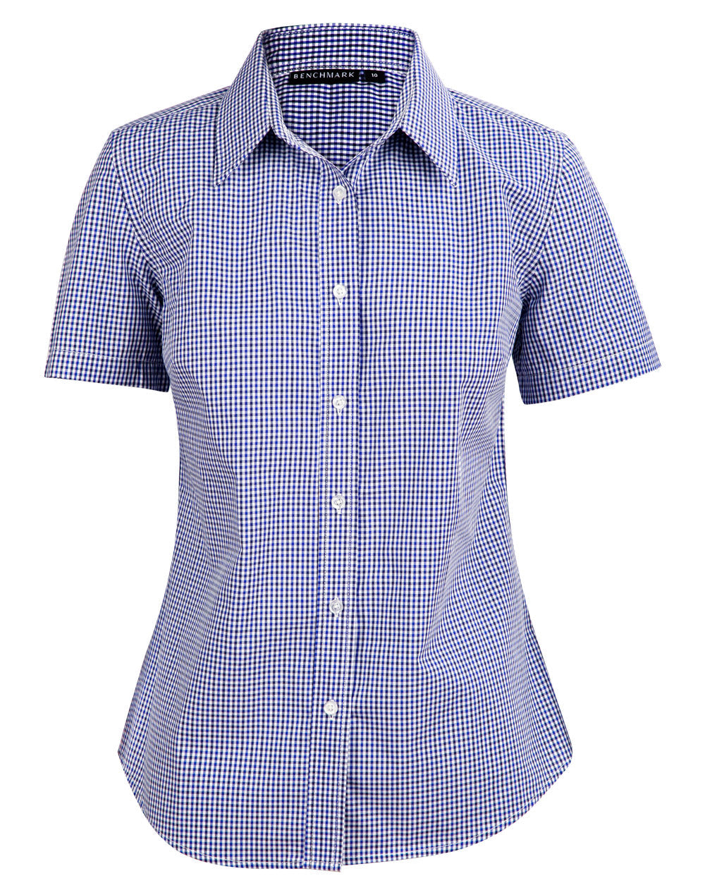 Benchmark M8320S Ladies Multi Tone Check Short Sleeve Shirt
