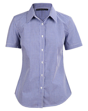 Benchmark M8320S Ladies Multi Tone Check Short Sleeve Shirt