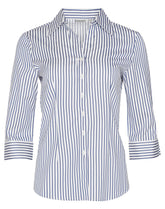 Benchmark M8310Q Women's Executive Sateen Stripe 3/4 Sleeve Shirt