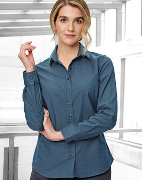 Benchmark M8400L ASCOT LADIES LONG SLEEVE DOT JACQUARD STRETCH SHIRT