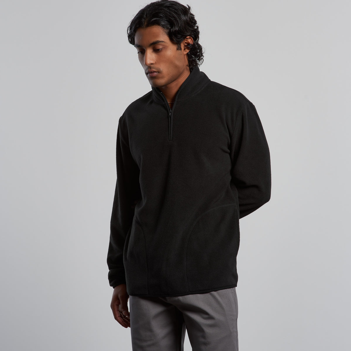 MENS MICROFLEECE HALF ZIP CREW - 5147