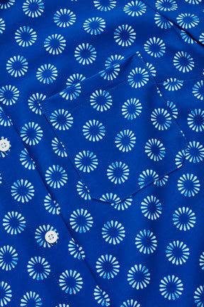 BIZ CARE WOMENS FLORENCE DAISY PRINT SHORT SLEEVE SHIRT CS948LS