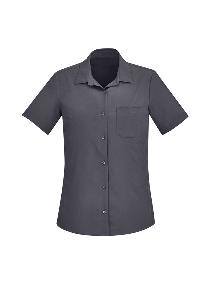 BIZ CARE WOMENS FLORENCE SHORT SLEEVE SHIRT CS947LS