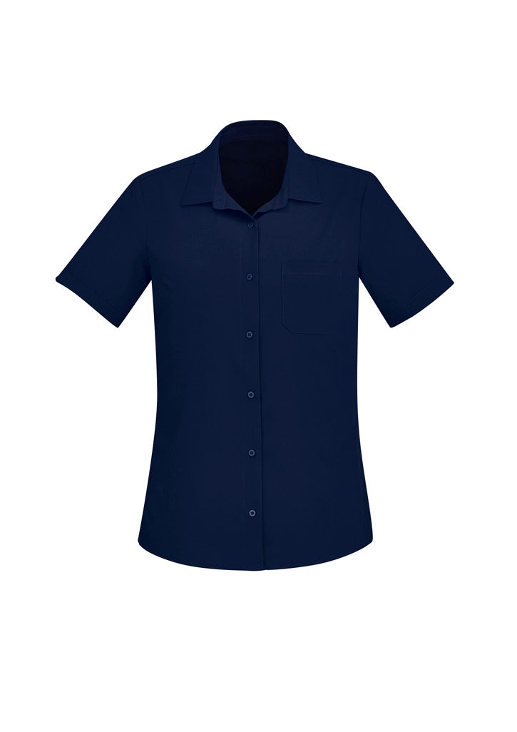 BIZ CARE WOMENS FLORENCE SHORT SLEEVE SHIRT CS947LS