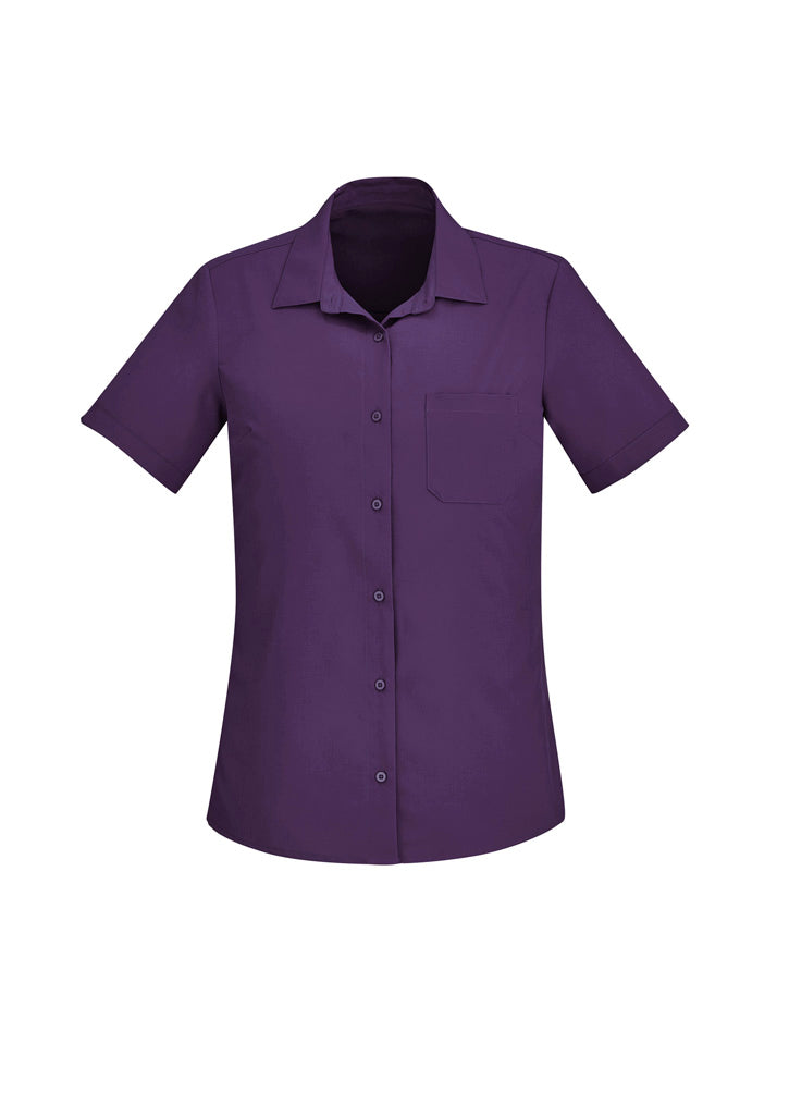 BIZ CARE WOMENS FLORENCE SHORT SLEEVE SHIRT CS947LS