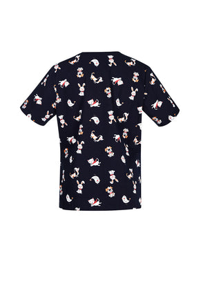 BIZ CARE WOMENS BEST FRIENDS SCRUB TOP CST147LS