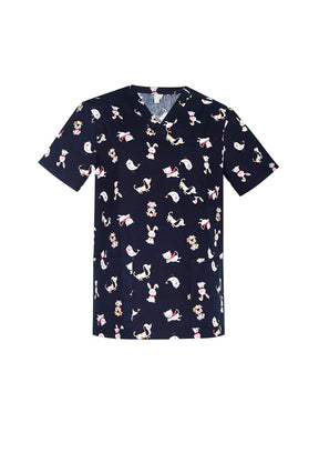 BIZ CARE MENS BEST FRIENDS SCRUB TOP   CST147MS