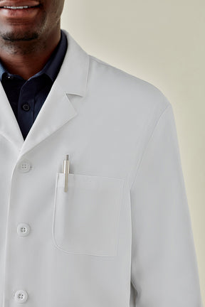 BIZ CARE MENS HOPE LONG LINE LAB COAT CC144ML