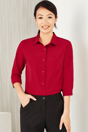 BIZ CARE WOMENS FLORENCE 3/4 SLEEVE SHIRT CS951LT