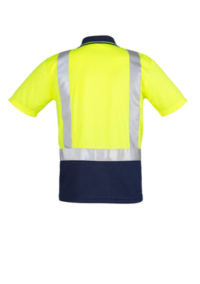 Syzmik Mens Hi Vis Spliced Polo - Short Sleeve Shoulder Taped ZH233
