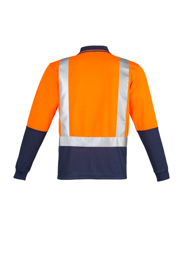 Syzmik Mens Hi Vis Spliced Polo - Long Sleeve Shoulder Taped ZH234