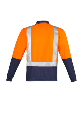 Syzmik Mens Hi Vis Spliced Polo - Long Sleeve Shoulder Taped ZH234