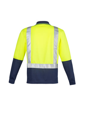 Syzmik Mens Hi Vis Spliced Polo - Long Sleeve Shoulder Taped ZH234