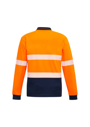 Syzmik Unisex Hi Vis Segmented L/S Polo - Hoop Taped ZH530