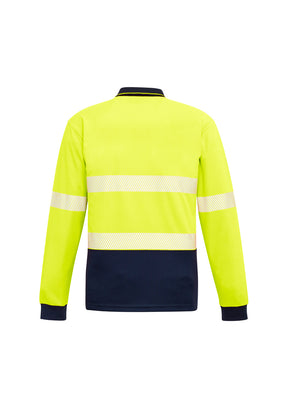 Syzmik Unisex Hi Vis Segmented L/S Polo - Hoop Taped ZH530
