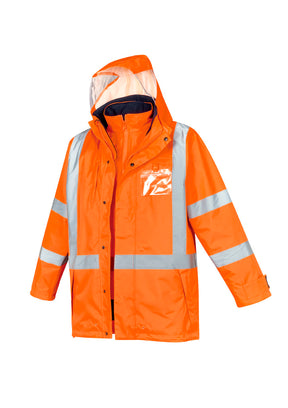 Syzmik Mens Hi Vis X Back Taped 4 in 1 Waterproof Jacket ZJ616
