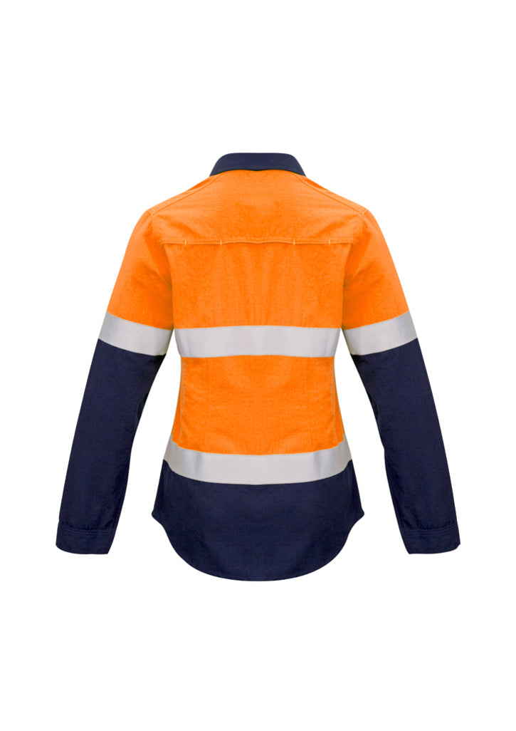 Syzmik Womens FR Closed Front Hooped Taped Spliced Shirt ZW131