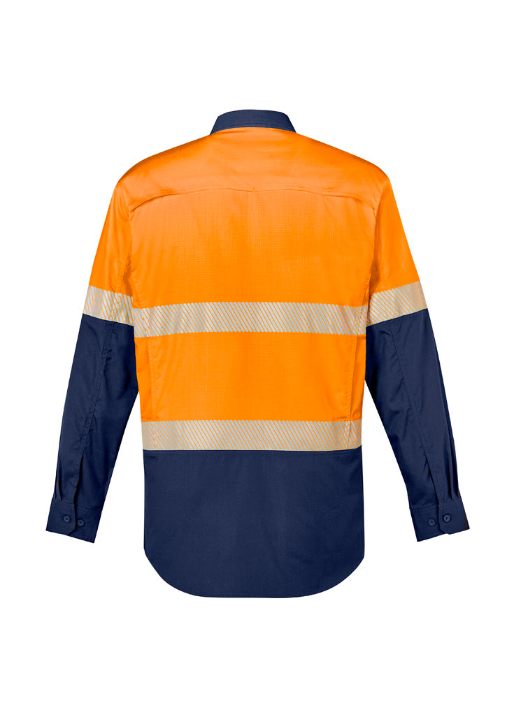 Syzmik Mens Rugged Cooling Hi Vis Segmented Tape L/S Shirt ZW229