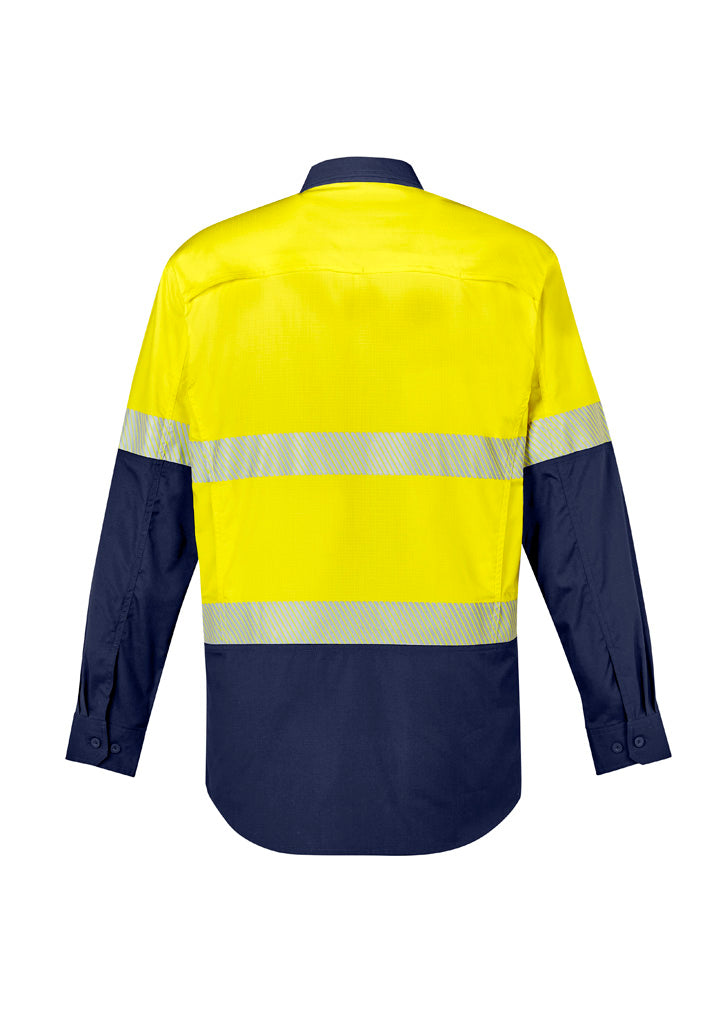 Syzmik Mens Rugged Cooling Hi Vis Segmented Tape L/S Shirt ZW229