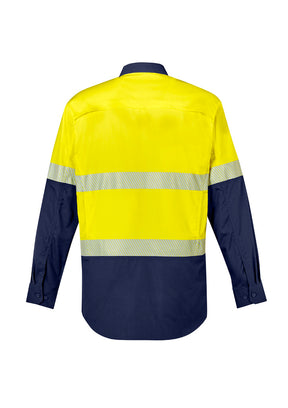 Syzmik Mens Rugged Cooling Hi Vis Segmented Tape L/S Shirt ZW229