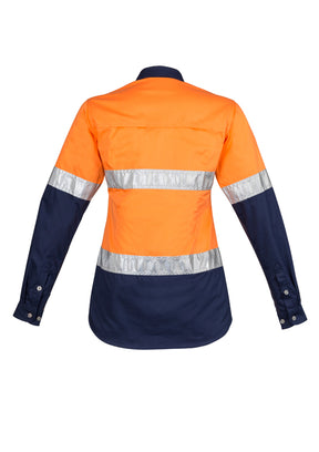 Syzmik Womens Hi Vis Spliced Industrial Shirt - Hoop Taped v