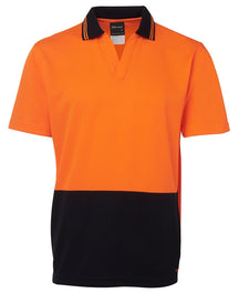 JB's Wear Hi Vis S/S Non Button Polo 6HNB