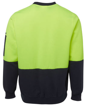 JB's Wear Hi Vis Fleecy Crew 6HVCN