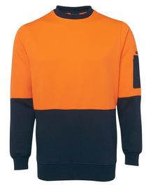 JB's Wear Hi Vis Fleecy Crew 6HVCN