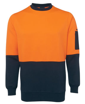 JB's Wear Hi Vis Fleecy Crew 6HVCN