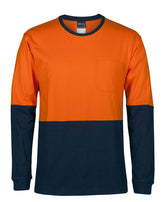 JB's Wear HI VIS L/S CREW NECK COTTON T-SHIRT 6HVTN