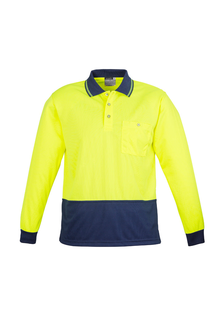 Syzmik Unisex Hi Vis Basic Spliced Polo - Long Sleeve ZH232