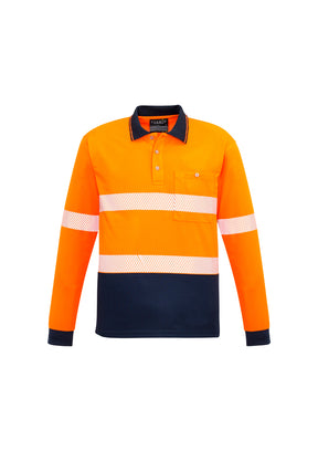 Syzmik Unisex Hi Vis Segmented L/S Polo - Hoop Taped ZH530