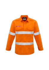 Syzmik Mens FR Closed Front Hooped Taped Shirt ZW134