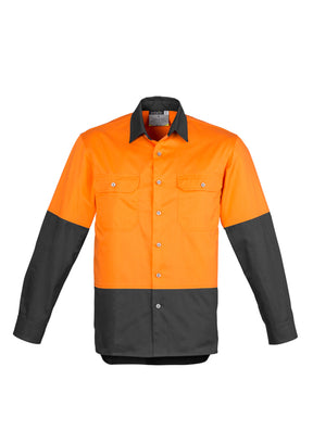 Syzmik Mens Hi Vis Spliced Industrial Shirt ZW122