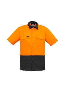 Syzmik Mens Rugged Cooling Hi Vis Spliced S/S Shirt ZW815