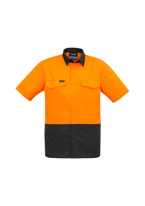 Syzmik Mens Rugged Cooling Hi Vis Spliced S/S Shirt ZW815