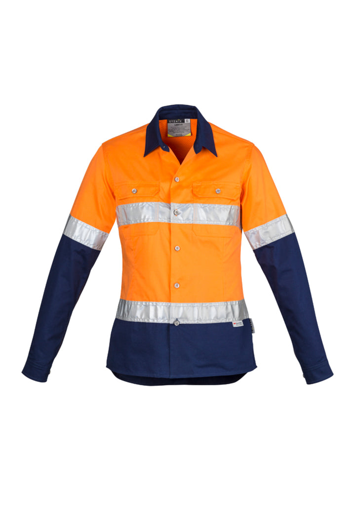 Syzmik Womens Hi Vis Spliced Industrial Shirt - Hoop Taped v