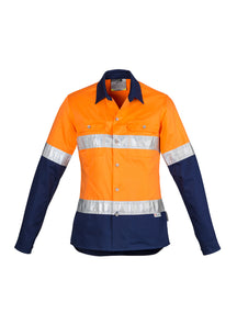 Syzmik Womens Hi Vis Spliced Industrial Shirt - Hoop Taped v