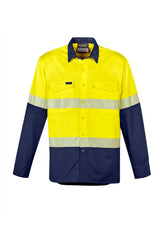 Syzmik Mens Rugged Cooling Hi Vis Segmented Tape L/S Shirt ZW229