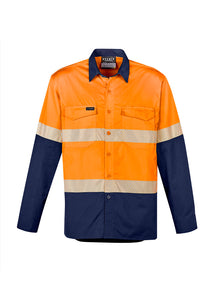 Syzmik Mens Rugged Cooling Hi Vis Segmented Tape L/S Shirt ZW229